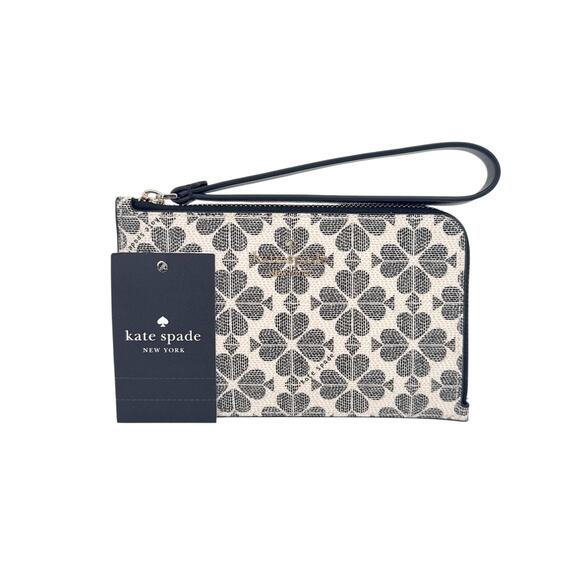 KATE SPADE New York Lucy Spade Flower Small L-Zip Wristlet - Picture 1 of 10